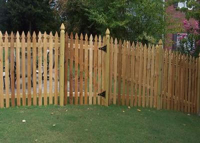 Gothic Fence Posts at Valley Redwood